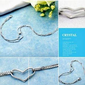 925 Sterling Silver Love Heart Bracelet